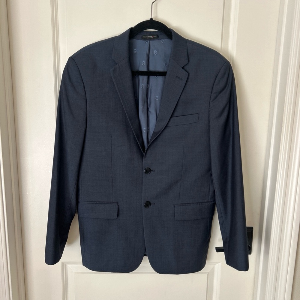 John Varvatos Blazer Mens 38S NavyWool 2 Button Suit Jacket Formal Office Canada